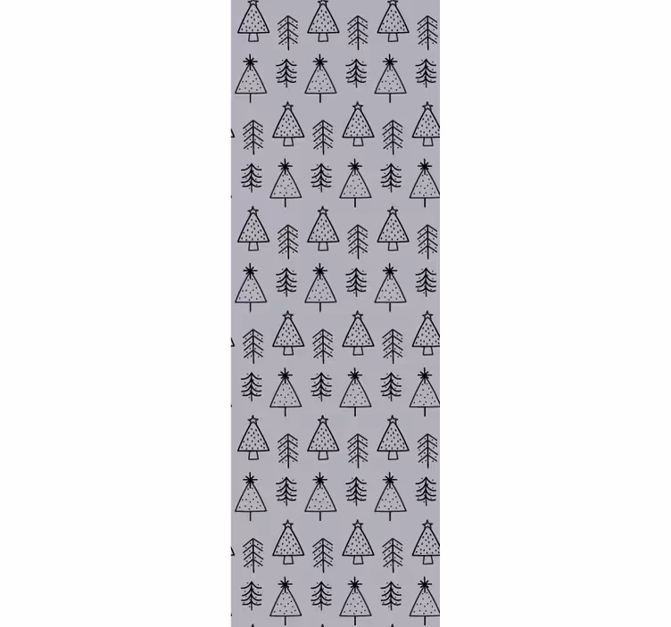 Papel de parede Natal decoração com padrão de pinho - TenStickers