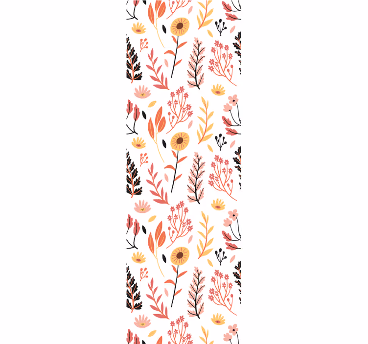 papel de parede flores design botânico floral - TenStickers