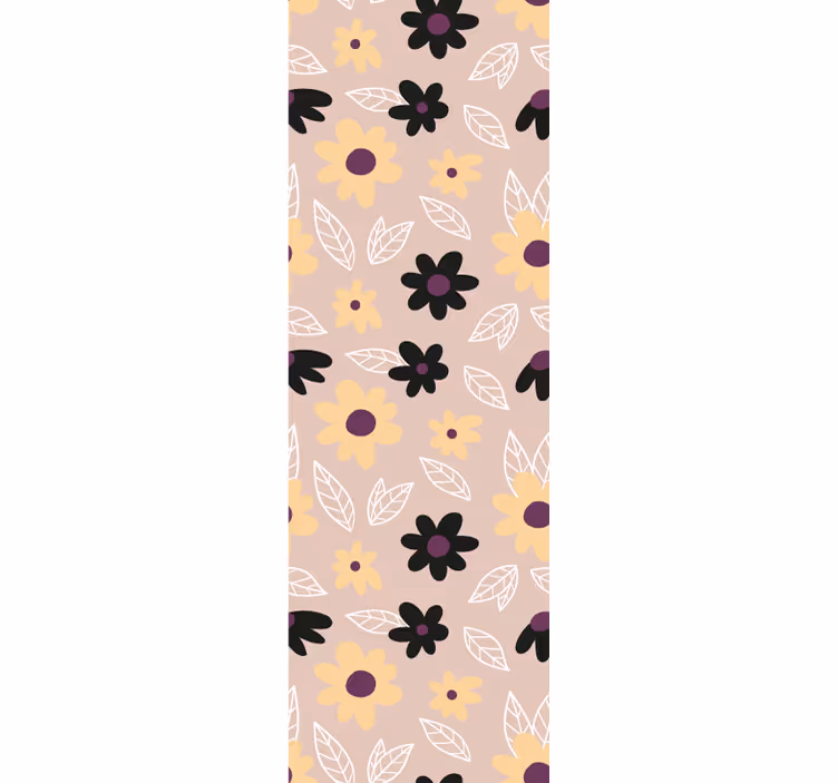 papel de parede floral motivo floral simplista - TenStickers