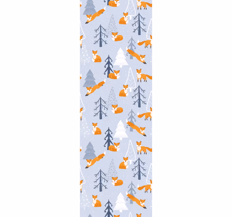 papel de parede animais cena de raposa da floresta - TenStickers