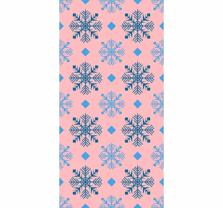 Papel de parede Natal padrão geométrico de floco de neve - TenStickers