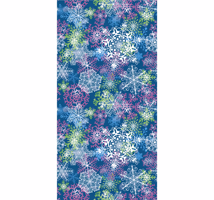 Papel de parede Natal conjunto de floco de neve - TenStickers