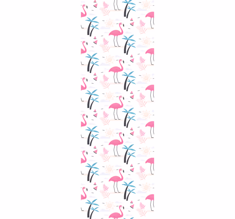 Papel de parede pássaros cena tropical de flamingos - TenStickers