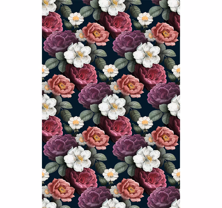 papel de parede flores elegância florescente - TenStickers