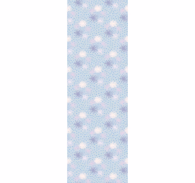 Papel de parede círculos e bolinhas padrão floral pontilhado - TenStickers