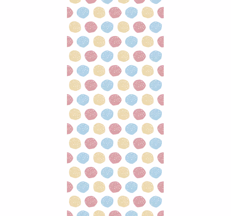 papel de parede para sala Bolinhas de cor pastel - TenStickers