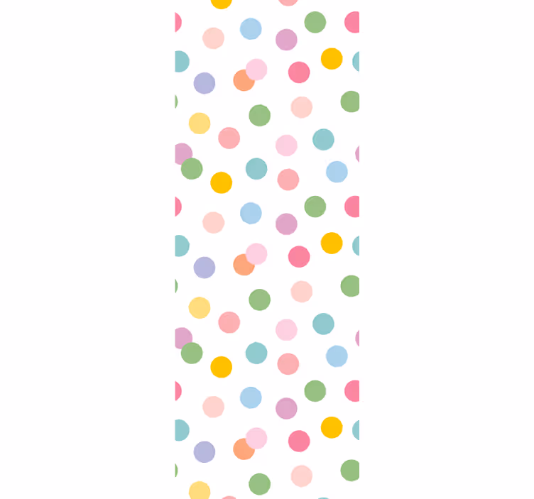 Papel de parede círculos e bolinhas padrão de pontos lúdico - TenStickers
