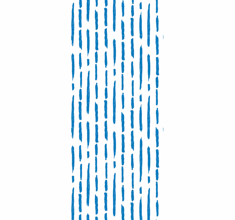 papel de parede para sala riscas pintadas de azul sobre branco - TenStickers