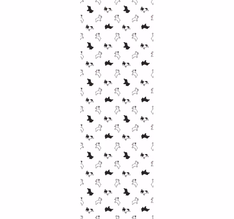 Papel de parede cães padrão de esboços de cachorrinhos - TenStickers