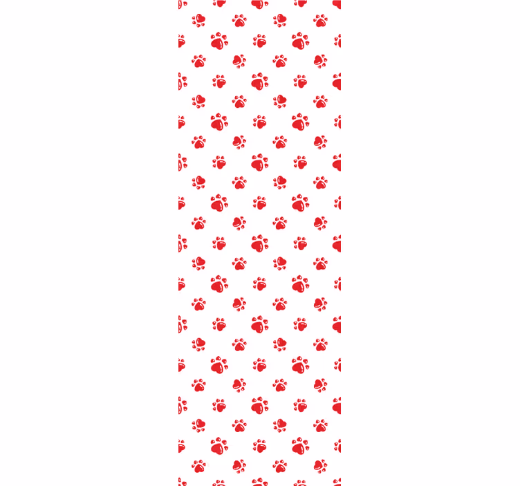 papel de parede infantil Formato de coração patas de gato - TenStickers