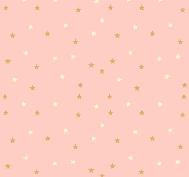 papel de parede abstracto Pequenas estrelas douradas em rosa - TenStickers