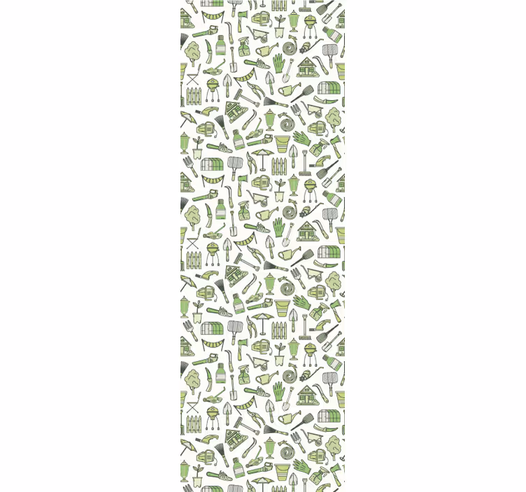 Papel de parede verde tema de jardinagem urbana - TenStickers