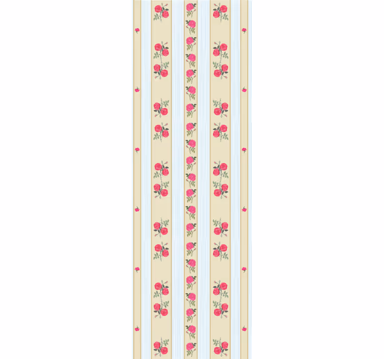 Papel de Parede riscas elegância listrada floral - TenStickers
