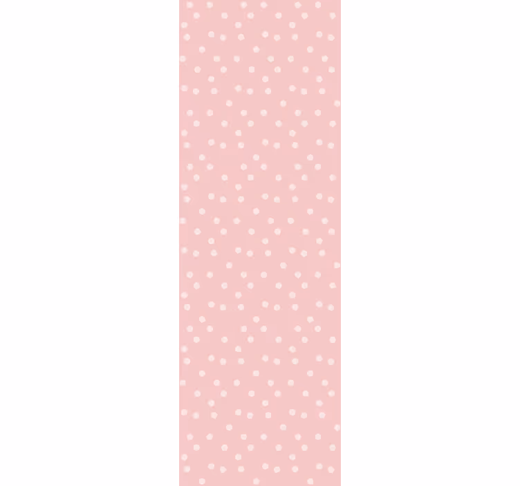 papel de parede círculos e bolinhas Pontos rosa pastel e brancos - TenStickers