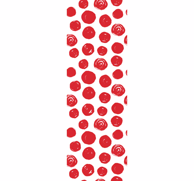 papel de parede flores padrão de pontos florais - TenStickers