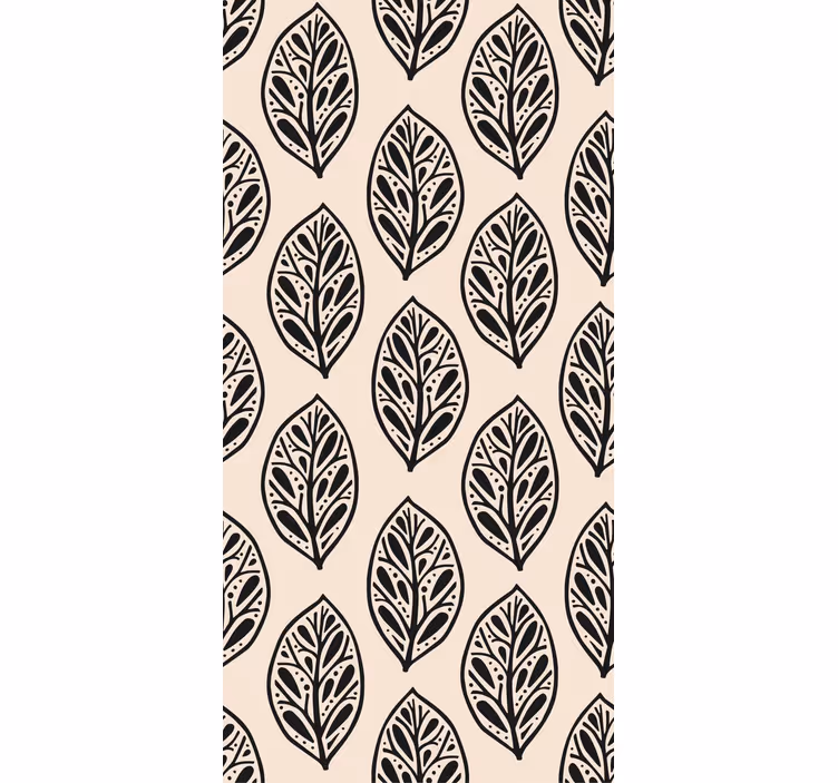 Papel de parede natureza Folhas de árvore pretas fofas - TenStickers