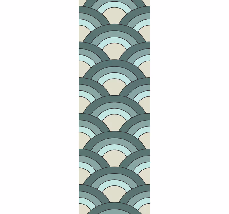 papel de parede formas geométricas padrões de semicírculo - TenStickers
