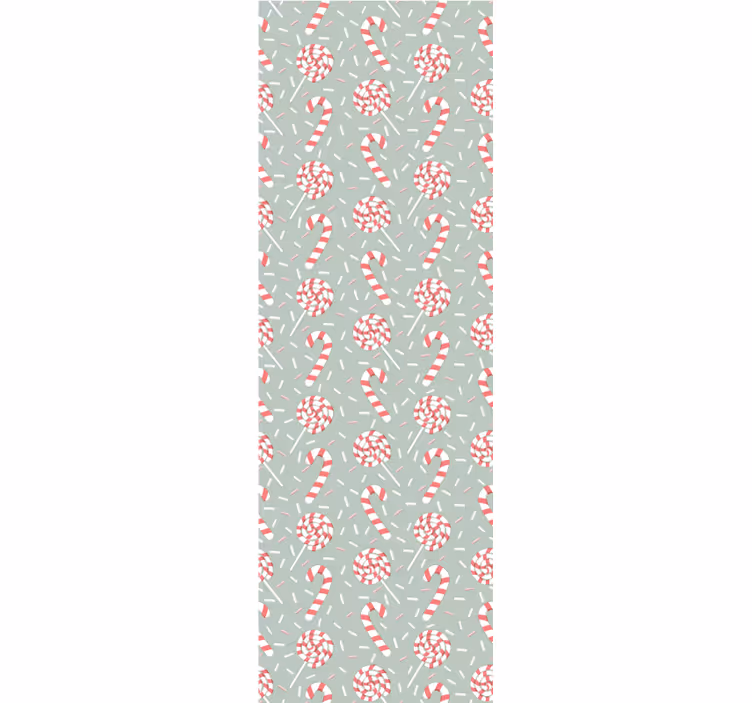Papel de parede Natal padrão de doces festivos - TenStickers