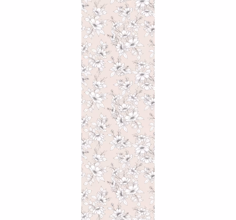 papel de parede flores composição bege elegante - TenStickers