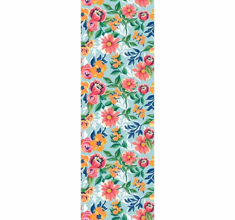 papel de parede flores projeto de jardim floral - TenStickers