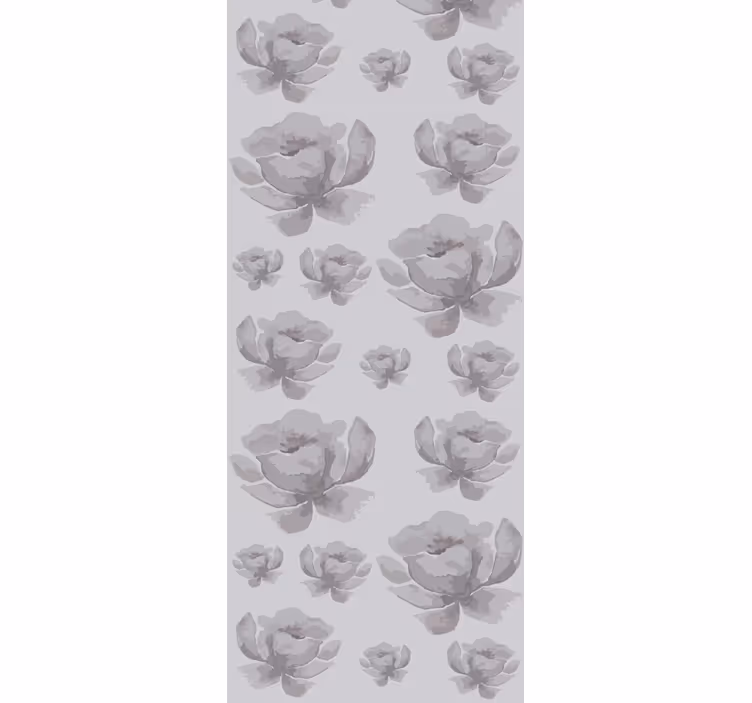 papel de parede flores florais monocromáticos - TenStickers