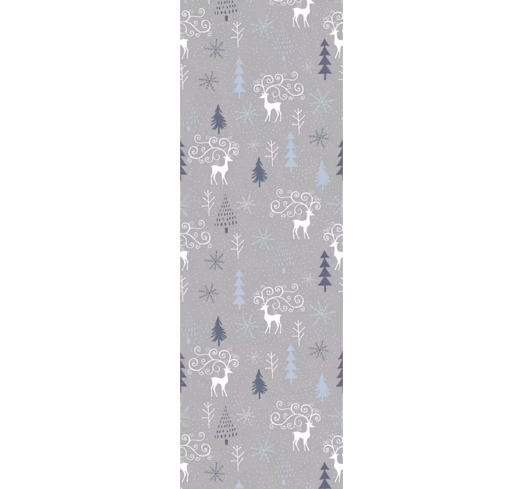Papel de parede Natal motivo festivo de renas - TenStickers