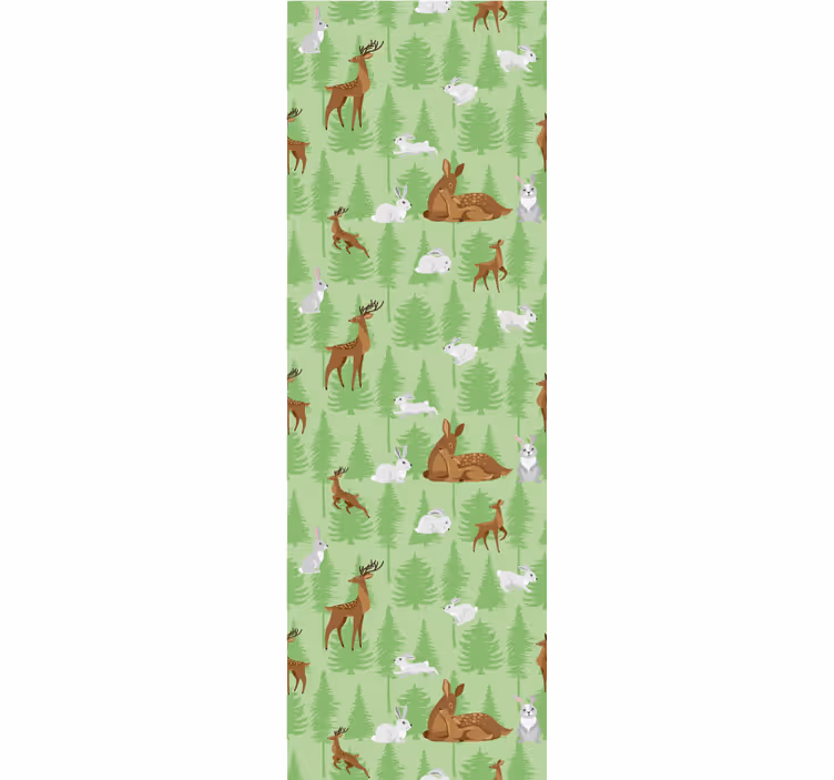 papel de parede animais padrão de animal da floresta - TenStickers