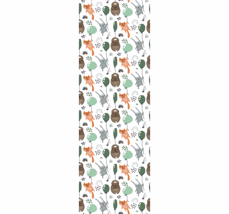 papel de parede animais motivos de animais da floresta - TenStickers
