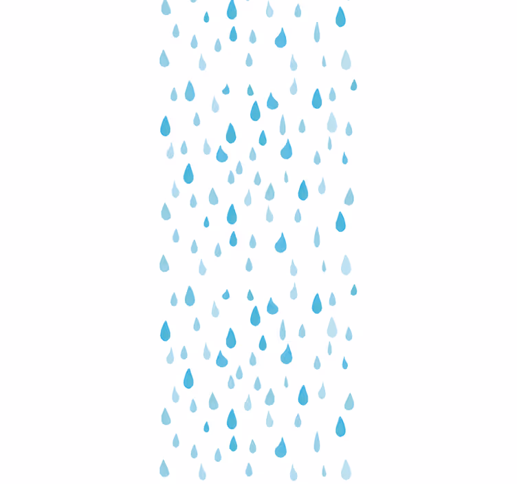 Papel de parede natureza padrão de gota de chuva - TenStickers