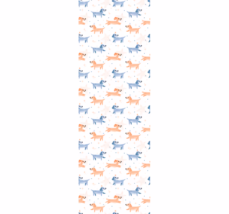 papel de parede quarto de bebé tema cachorrinhos brincalhões - TenStickers