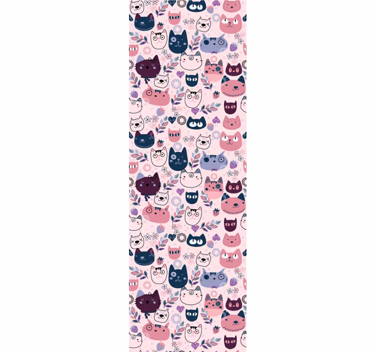 Papel de parede gatos rostos de gatos brincalhões - TenStickers