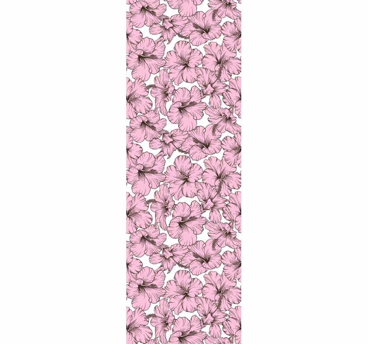papel de parede flores arranjo floral de hibisco - TenStickers