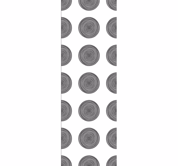 Papel de parede texturas e padrões madeira circular - TenStickers