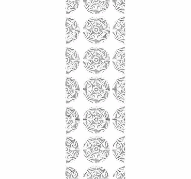 papel de parede para sala padrões circulares minimalistas - TenStickers