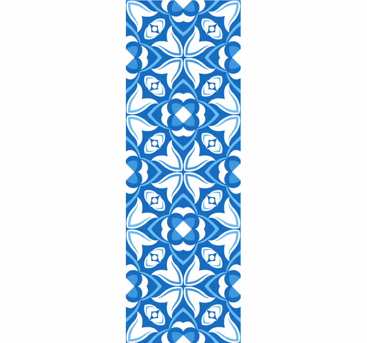 papel de parede azulejo padrões azuis elegantes - TenStickers