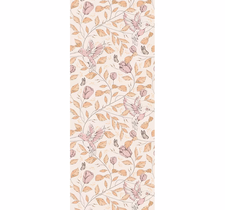 papel de parede flores delicado motivo bege - TenStickers