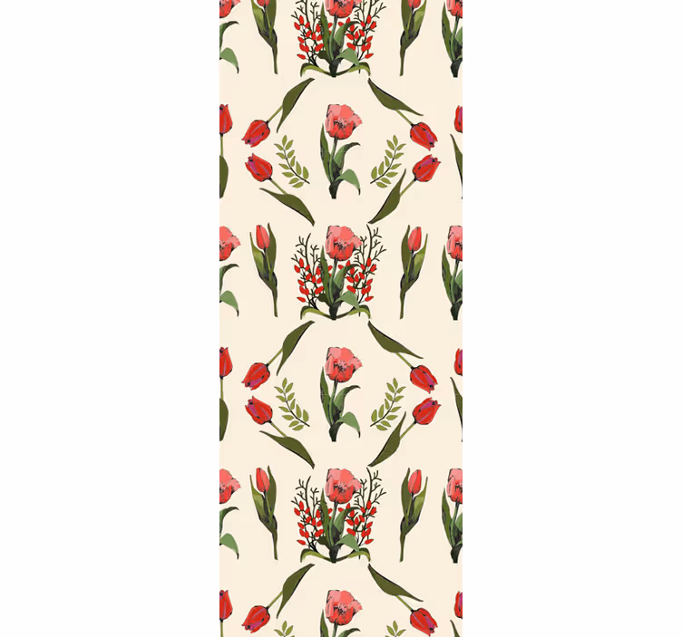 Papel de parede quarto de casal composição de flores - TenStickers