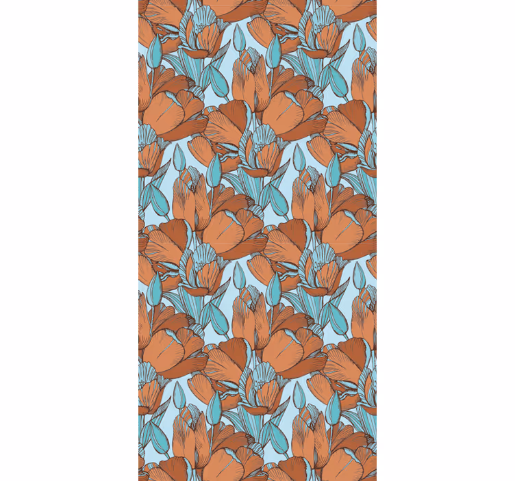 papel de parede flores exposição floral elegante - TenStickers
