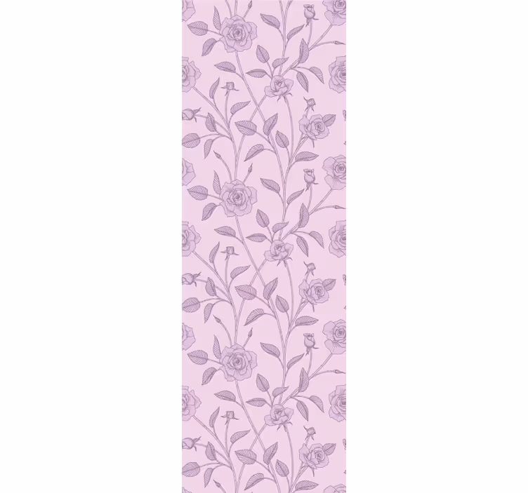 papel de parede flores padrão floral lavanda - TenStickers