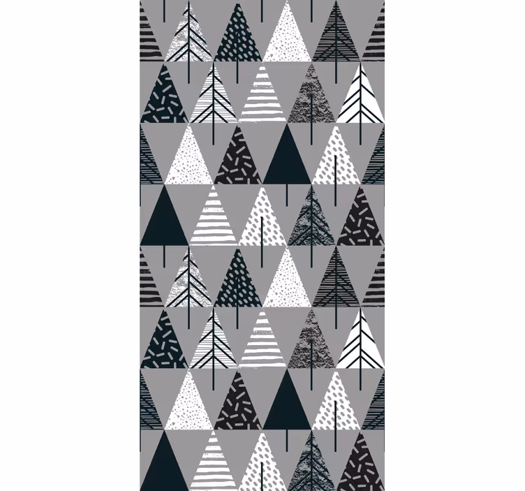 papel de parede triângulos padrão cinza escandinavo - TenStickers
