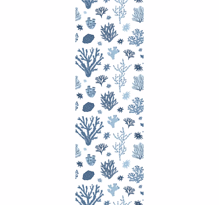 Papel de parede natureza padrões de flora oceânica - TenStickers