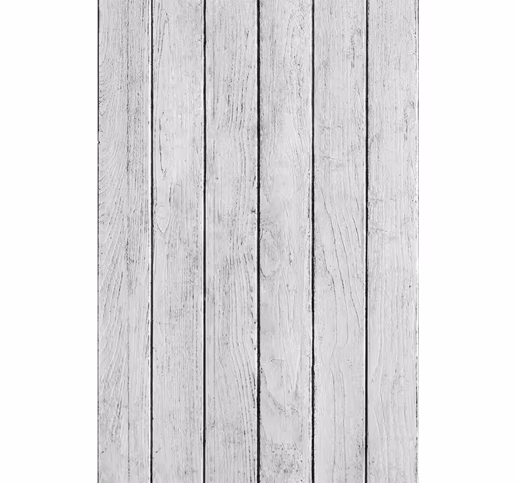 papel de parede madeira Pranchas brancas estilo "japandi" - TenStickers