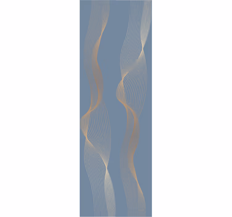Papel de parede moderno Padrão dourado "japandi" - TenStickers