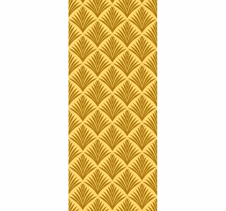 papel de parede azulejos Folhas douradas art déco - TenStickers