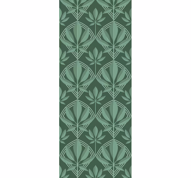 papel de parede para sala padrão vertical verde - TenStickers