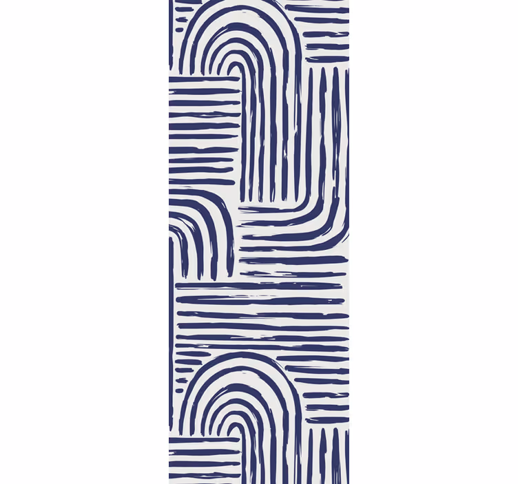 papel de parede abstracto Novo estilo moderno padrão azul - TenStickers