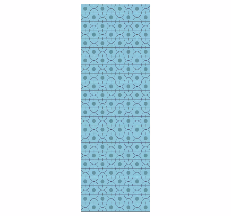 papel de parede para sala Padrão geométrico azul japonês - TenStickers