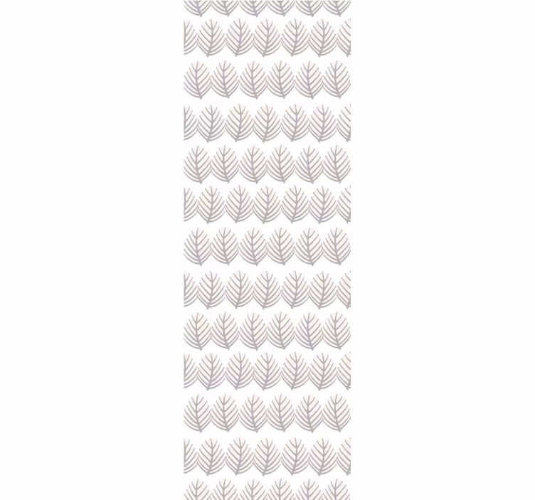 papel de parede casa de banho Padrão em forma de folha cinza - TenStickers