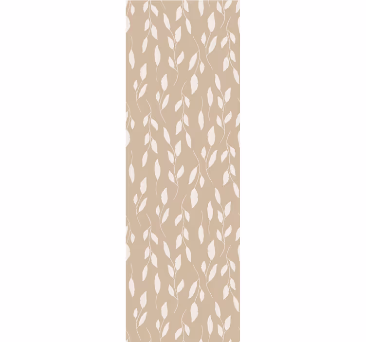 Papel de parede folhas padrão bege delicado - TenStickers