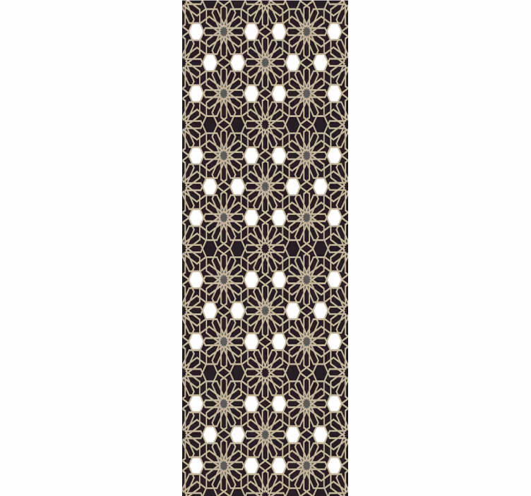 papel de parede azulejo tema floral geométrico - TenStickers